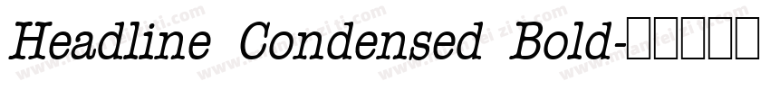 Headline Condensed Bold字体转换